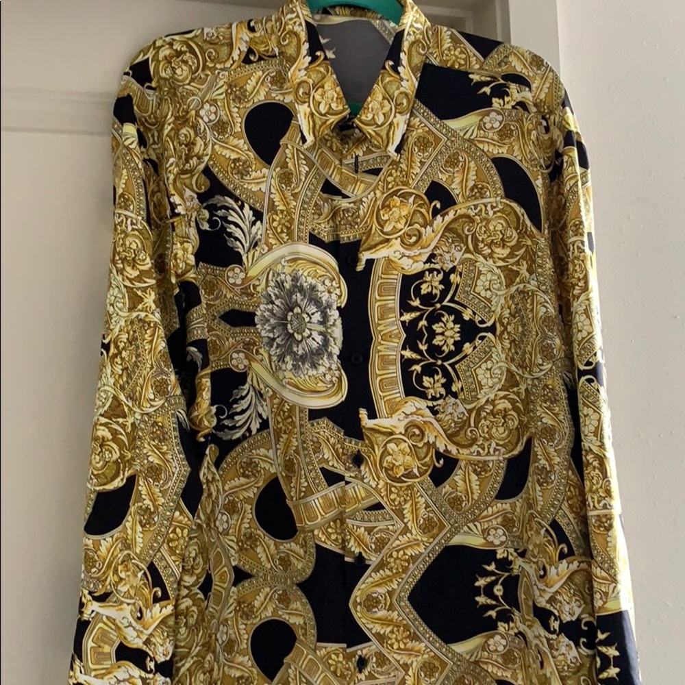 Men Versace Silk Shirt size 44